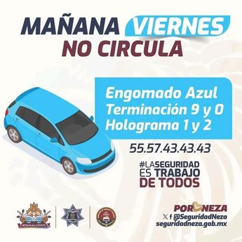 La CdMx y Edomex cuentan con el programa Hoy No Circula | X @TransitoNeza