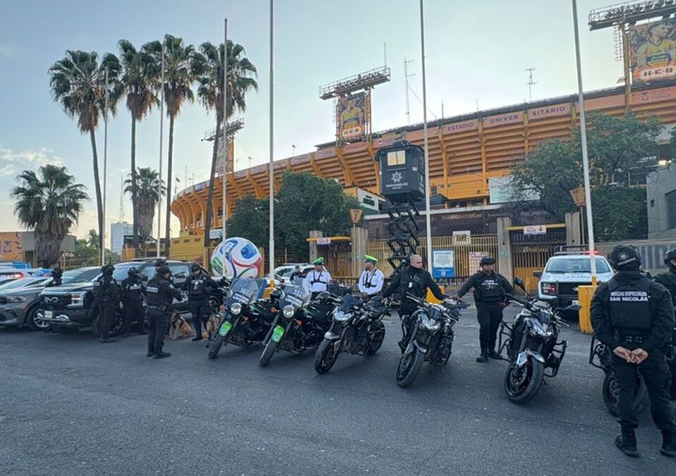 Refuerzan seguridad ante partido Tigres vs Chivas.| Pedro Delgado