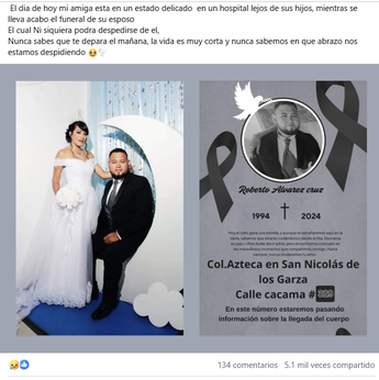 A través de redes sociales pidieron apoyo para Carolina y Roberto, tras el accidente en Salinas Victoria. | Especial