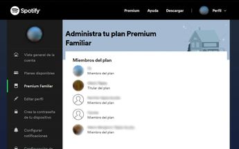 El Plan Familiar de Spotify trae ciertos beneficios para que todos los que viven en un mismo hogar disfruten de miles de canciones. Foto: Especial.