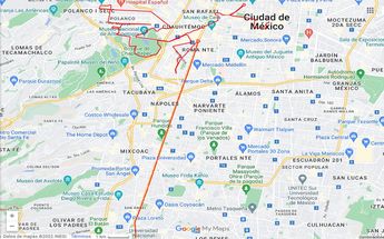 Ruta Maratón CdMx / Google Maps