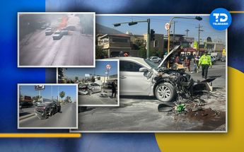 El accidente vial se registró sobre el cruce de las avenidas Raúl Salinas y Galicia. | Especial