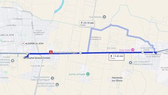 Esta mujer caminó un total de 7.6 kilómetros en aproximadamente una hora y 43 minutos.