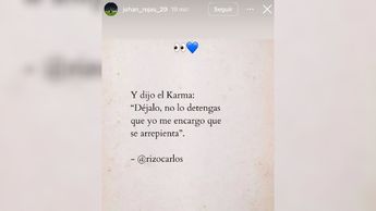 Historia de Instagram de Johan Rojas con posible indirecta a Rayados / Captura