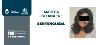 Ficha de sentencia de Martha Roxana 'N'. | Fiscalía de Jalisco