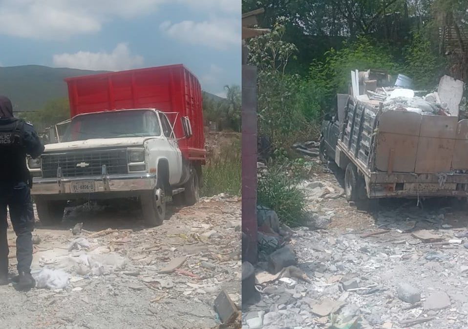 A los detenidos les aseguraron dos camionetas de carga en las que llevaban el escombro. | Especial