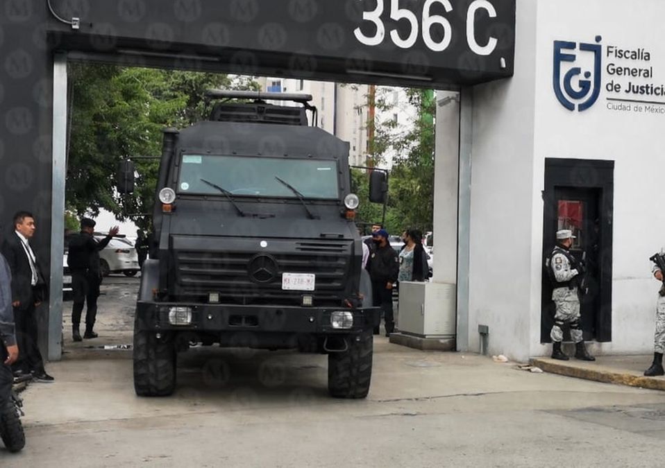 La Vaca fue trasladado en medio de un fuerte dispositivo de seguridad /Jorge Becerril