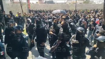 La protesta policial en Rancho Colorado exigía la renuncia de Fernando Solís y el diálogo con Pepe Chedraui / Especial