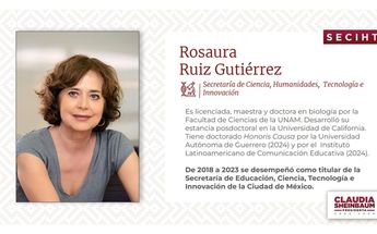 Rosaura Ruiz, secretaria de Ciencia, Humanidades, Tecnología e Innovación
