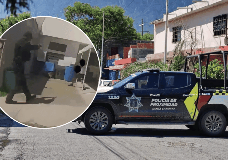 Detenido por amagar policías en Santa Catarina / Especial.