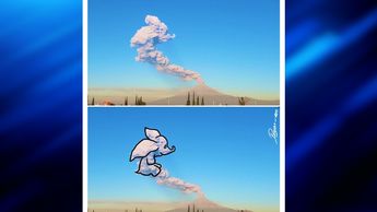La silueta de Dumbo fue captada en una fumarola del Popocatépetl en 2019 | Especial