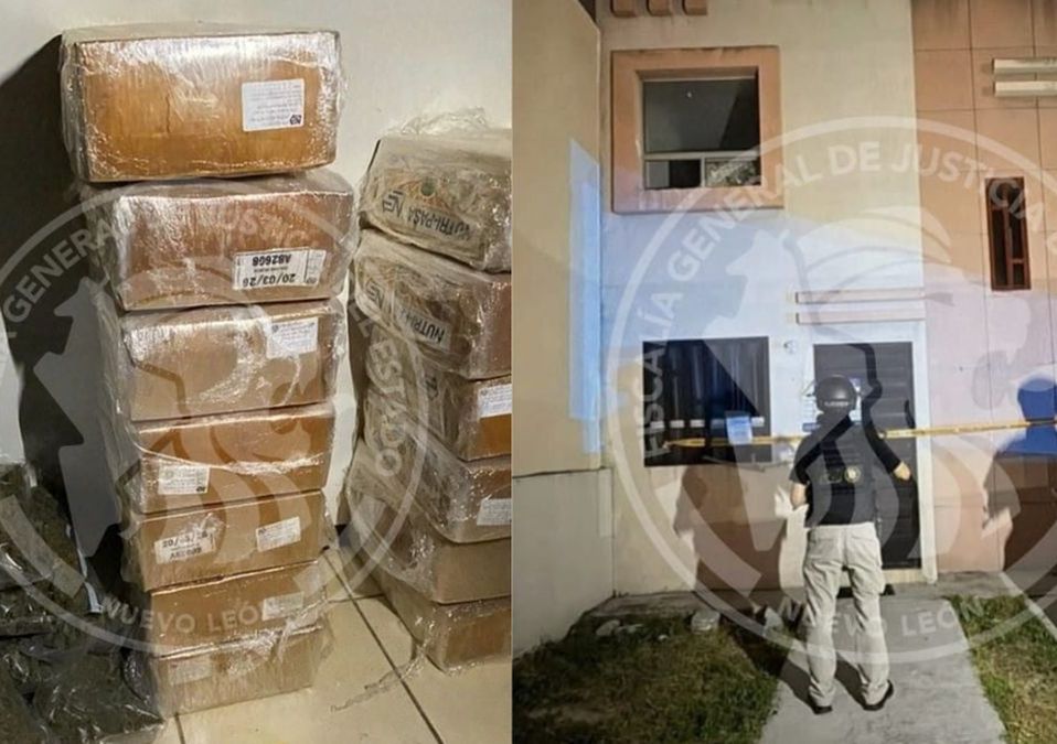 Tras un cateo en la colonia Privadas del Sauce, autoridades resguardaron un inmueble donde hallaron más de 86 kilos de marihuana.| Especial