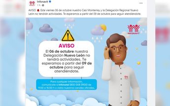 Invonafit suspende operaciones en Monterrey | Facebook: Infonavit