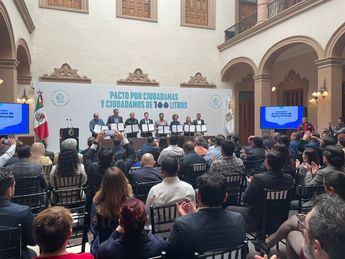 García Sepúlveda realizó declaraciones en un evento público por el Día Mundial del Agua. | Víctor González