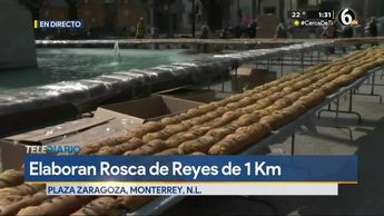 Hornean rosca de Reyes Magos de un kilómetro en Monterrey