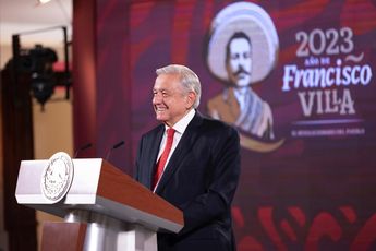 El presidente López Obrador durante conferencia de prensa matutina en Palacio Nacional. | Cortesía
