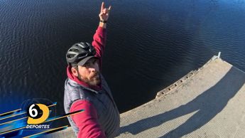 Álvaro Varela en uno de sus viajes en bici / Cortesía