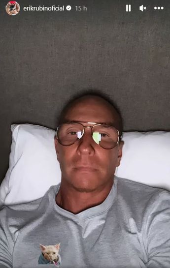 Erik Rubín comparte fotografía en la que aparece enfermo
