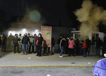 Protesta en el Ministerio Público de Chimalhuacán/ Alan Tome