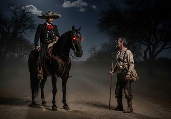 La leyenda del Charro Negro sirve como una advertencia para evitar los caminos apartados y oscuros durante la noche. (Gemini)