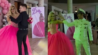Datsy Acuña bailó el tradicional vals con sus invitados. | Especial