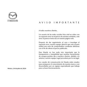 Respuesta Mazda en redes sociales