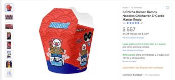 Chicha Ramen se llega a revender en plataformas e-commerce / Captura de pantalla
