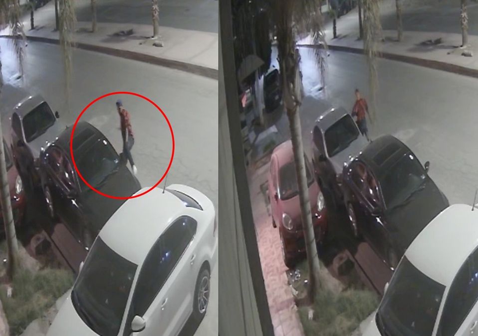 Captan a joven pateando retrovisores de autos en Rincón la Merced