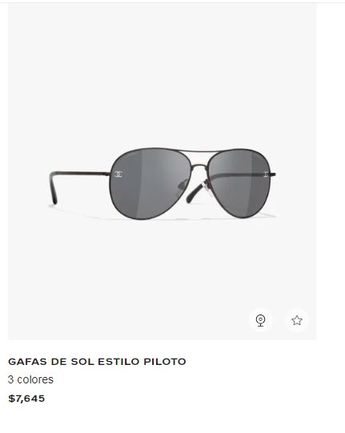 Gafas de sol Chanel estilo aviador | Foto Tienda en línea Chanel