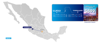 Horarios de vuelos AIFA - Guadalajara. | Mexicana de Aviación