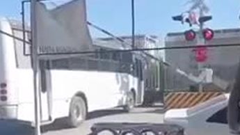 ¡Pánico en las vías! Choferes de Francisco I. Madero desafían al tren y arriesgan a pasajeros