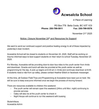 La escuela Acwsalcta informó que se encargarían de brindar apoyo a los afectados | Acwsalcta School vía Facebook