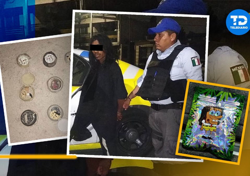 Detienen a hombre con medidores de agua y droga en Mitras Centro en Monterrey | Cortesía