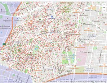 Colonias con mayor cantidad de lugares en renta en CdMx | Inside Airbnb