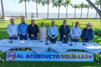 Autoridades de Chapala mantienen la lucha contra el Acueducto Solis-León. | Gobierno de Chapala