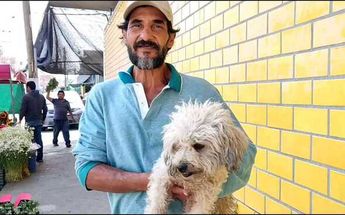 Lucio con su dueño Alejandro/ Cortesía