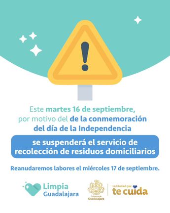 Gobierno de Guadalajara anuncia paro de actividades de recolección de basura por un día/ Gobierno. de Guadalajara