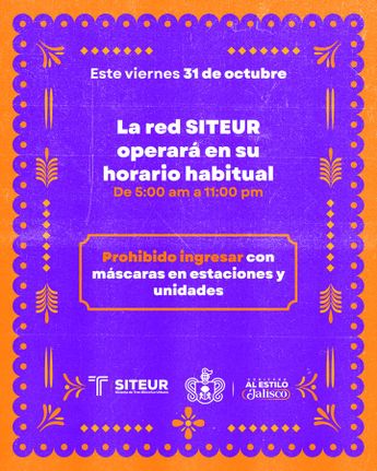 SITEUR reiteró que servicios como el Tren Ligero y Mi Macro, operarán habitualmente. | Imagen: SITEUR Jalisco