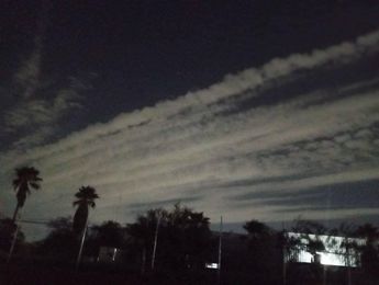 Así se vieron las nubes altoestratos en Monterrey. | Especial
