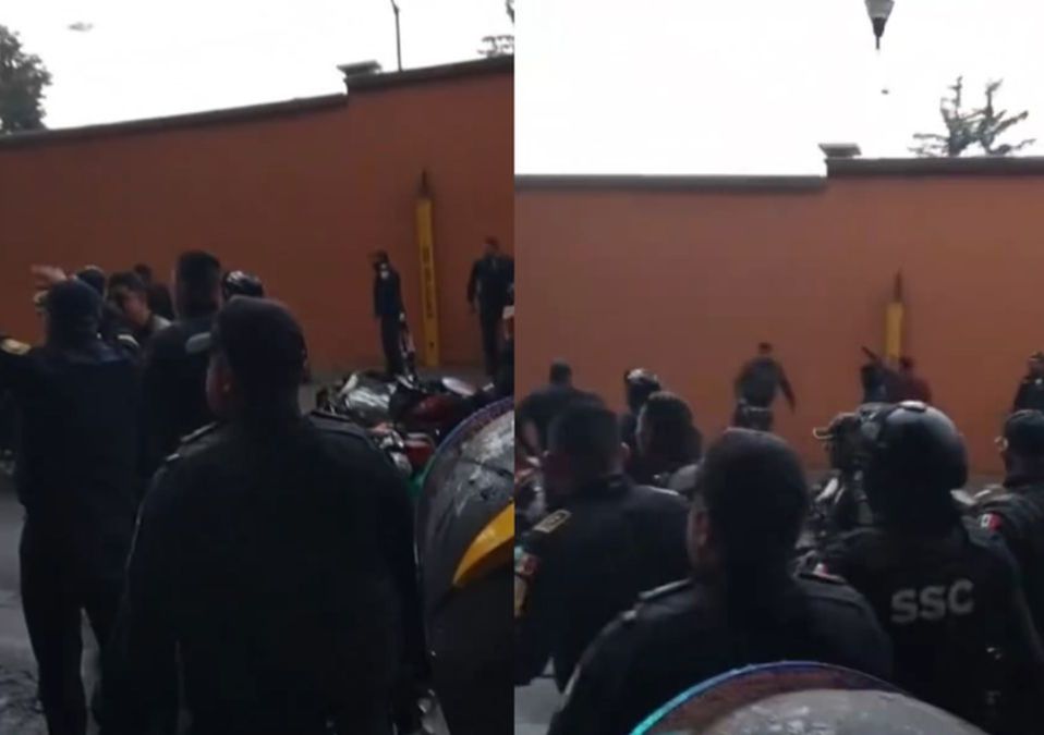 Durante la riña en Tlalpan dos policías resultaron heridos. | Especial