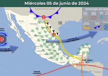 Clima en México miércoles 5 de junio