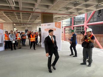 García Sepúlveda destacó también los resultados más recientes en materia de seguridad durante su presencia en las obras. | Pedro Delgado