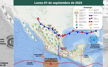 Clima en México 1 de septiembre 2025