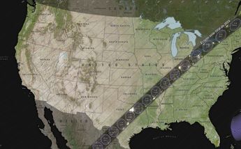 Trayectoria totalidad del eclipse solar