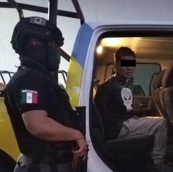 Jesús Alfredo N durante el momento de su detención en Monterrey. | Cortesía