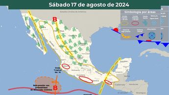 Clima México sábado 17 de agosto