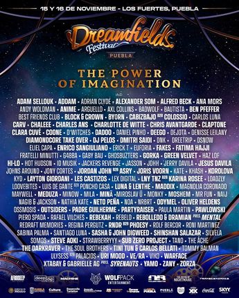 Cartelera completa del Dreamfields México 2025 en Puebla / Cortesía