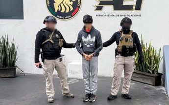 Christian "N" fue presentado por las autoridades de Nuevo León tras su arresto. | Cortesía