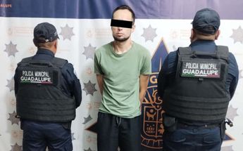 La Policía de Guadalupe detuvo al hombre identificado como Ángel de 33 años. | Cortesía