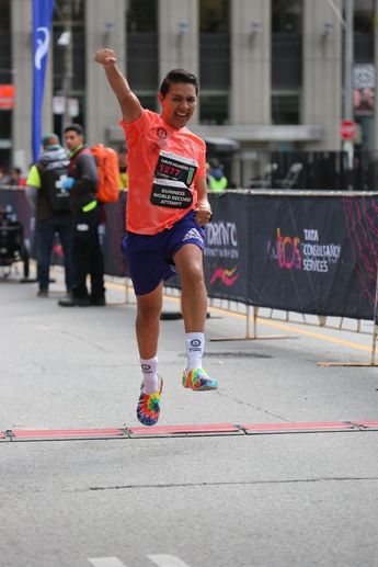 El hombre de 34 años participó en un maratón en la ciudad de Toronto, Canadá el pasado 16 de octubre. | Cortesía